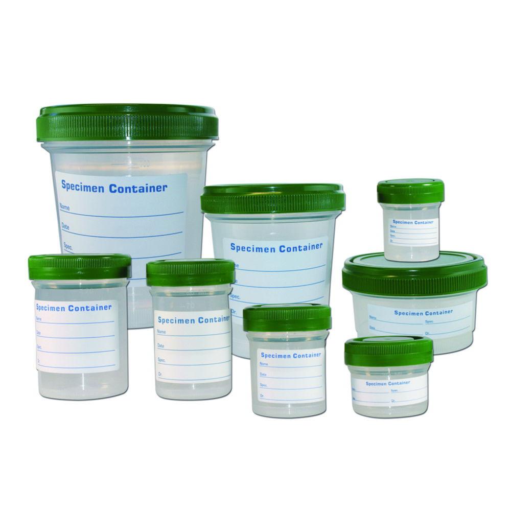 LLG Sample Containers 900 mL, PP with HDPE Screw Cap and Plain Label, Pack of 64