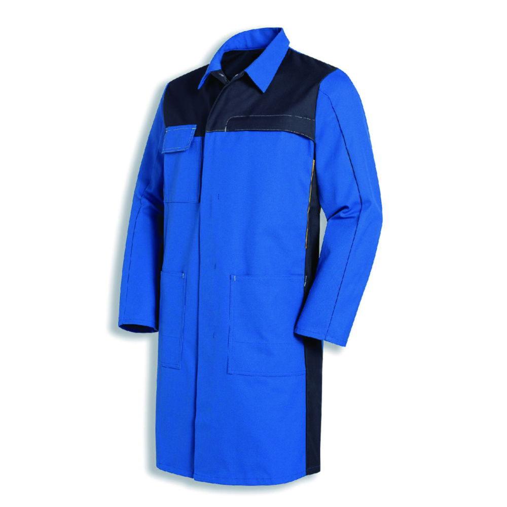 Uvex Men’s Laboratory Coat, Size 48/50, Corn Blue, 65% Cotton, 35% PE, 1/1 Arm, Type 16282

