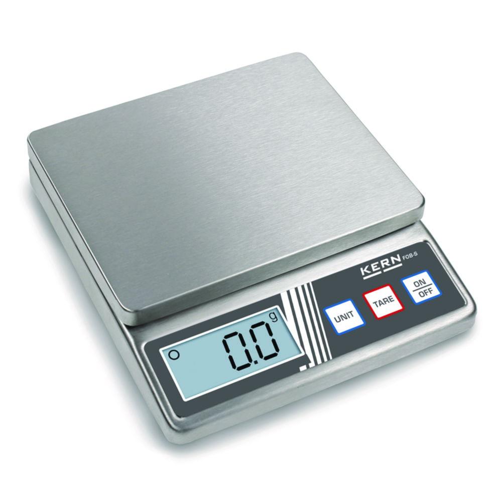 Kern Compact Balance FOB 500-1S, 500g / 0.5g, Weighing Plate 120x150 mm