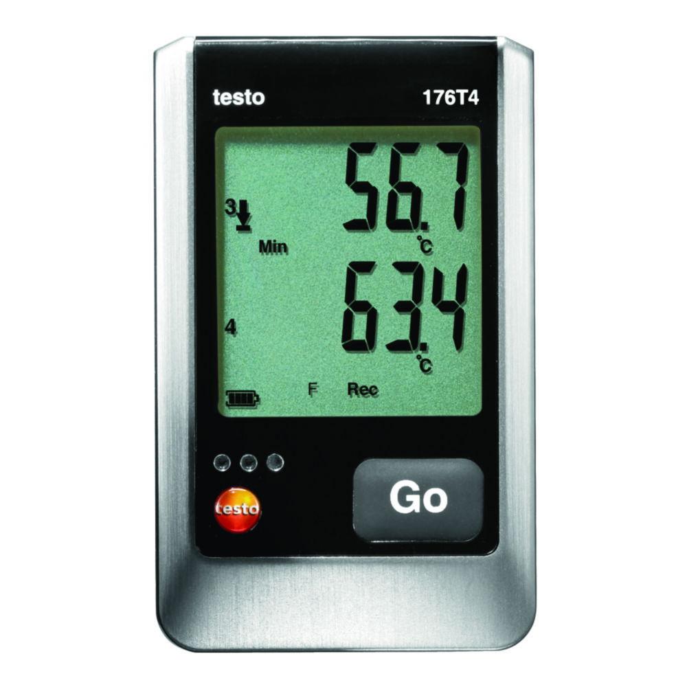 Testo Temperature Data Logger 176 T4 with External Connections including Wall Holder, Lock, Batteries, Calibration Certificate