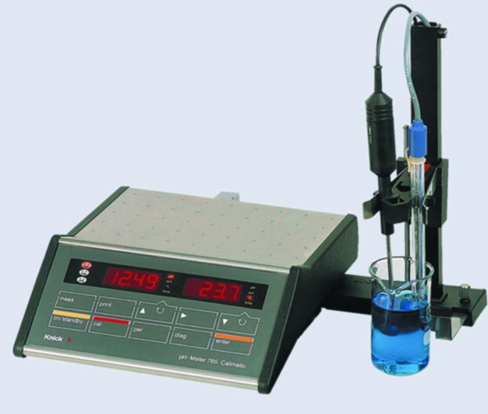 Laboratory pH meter 765 Set,complete with pH/Pt-1000 combined electrode SE 100 attachment stand,buffer set