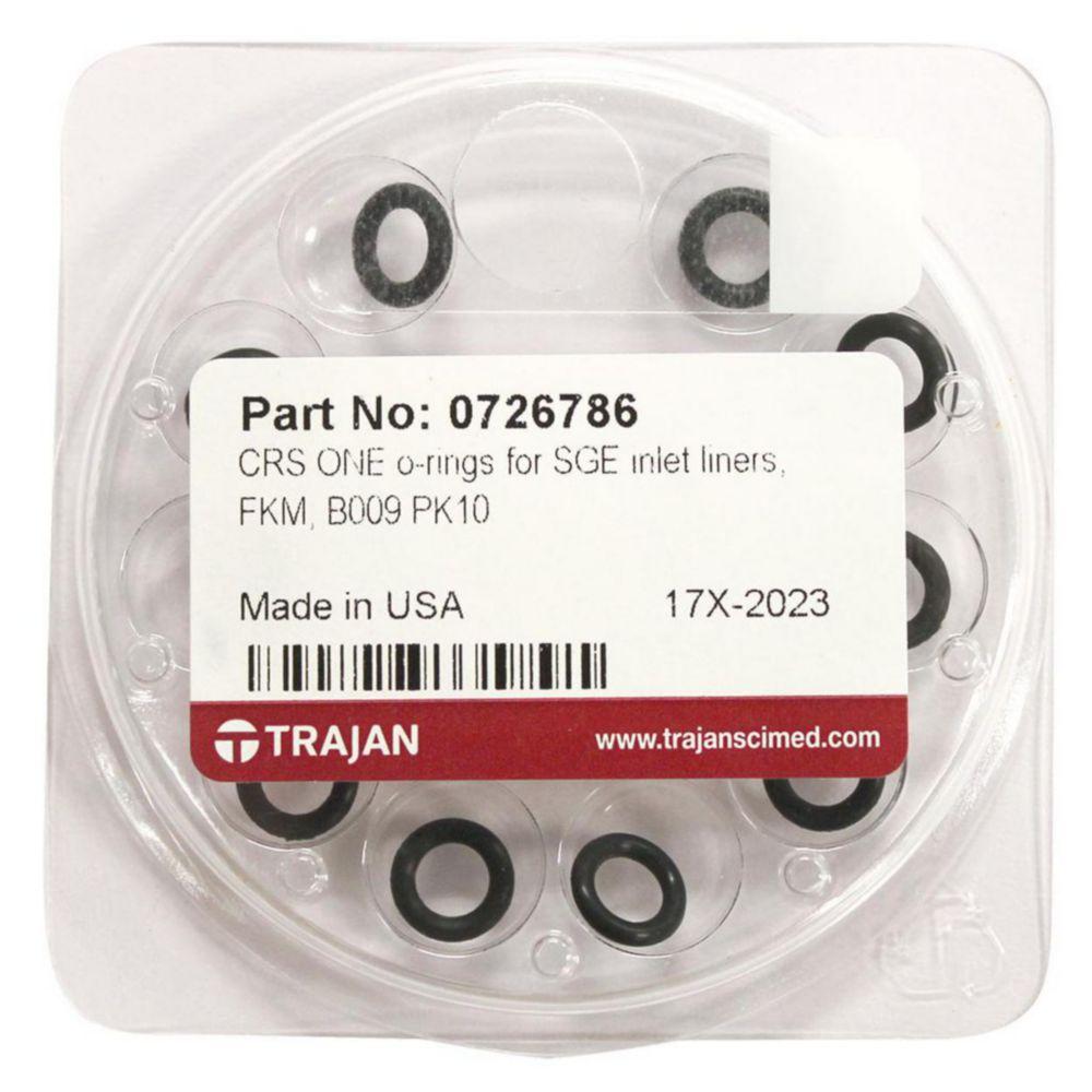 Trajan Scientific CRS ONE o-rings for SGE inlet liners, FKM, B009, pack of 10