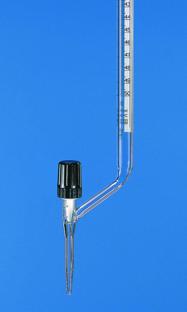 BRAND Burette 25 mL with Side Valve Stopcock and Safety Device – Class B, Pack of 2