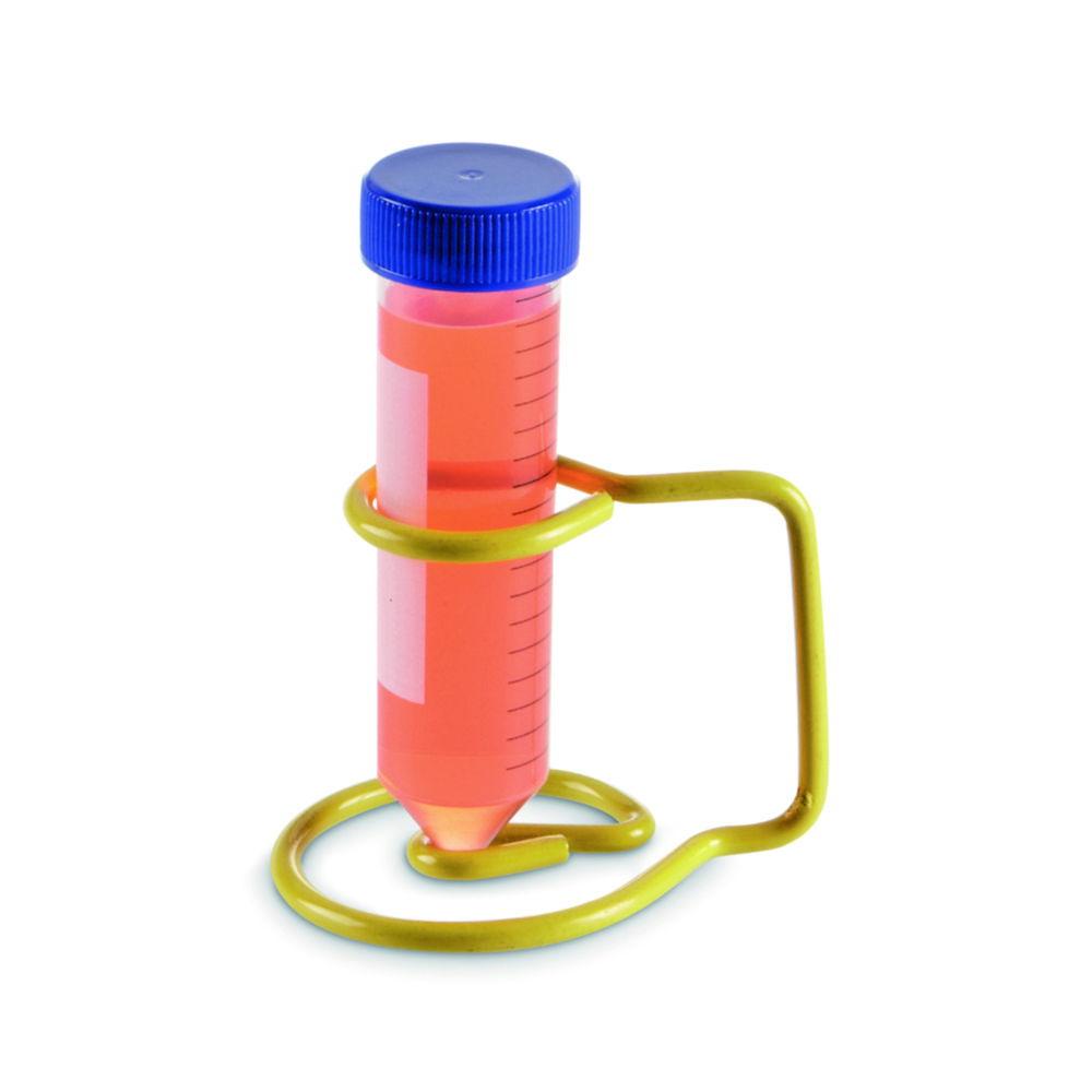 Heathrow Scientific Tube Holder, Wire, Epoxy Coated, Yellow for 1 Tube of 50ml