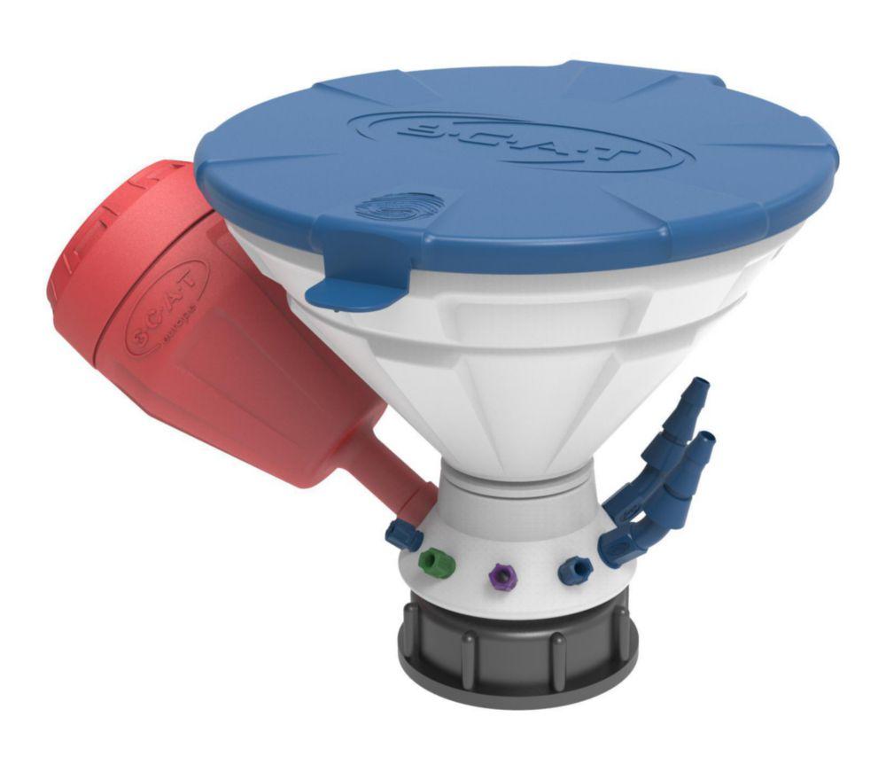 SCAT Universal Waste Hub "JAN" – S55 Safety Funnel, 4x 1.6/2.3/3.2 mm OD