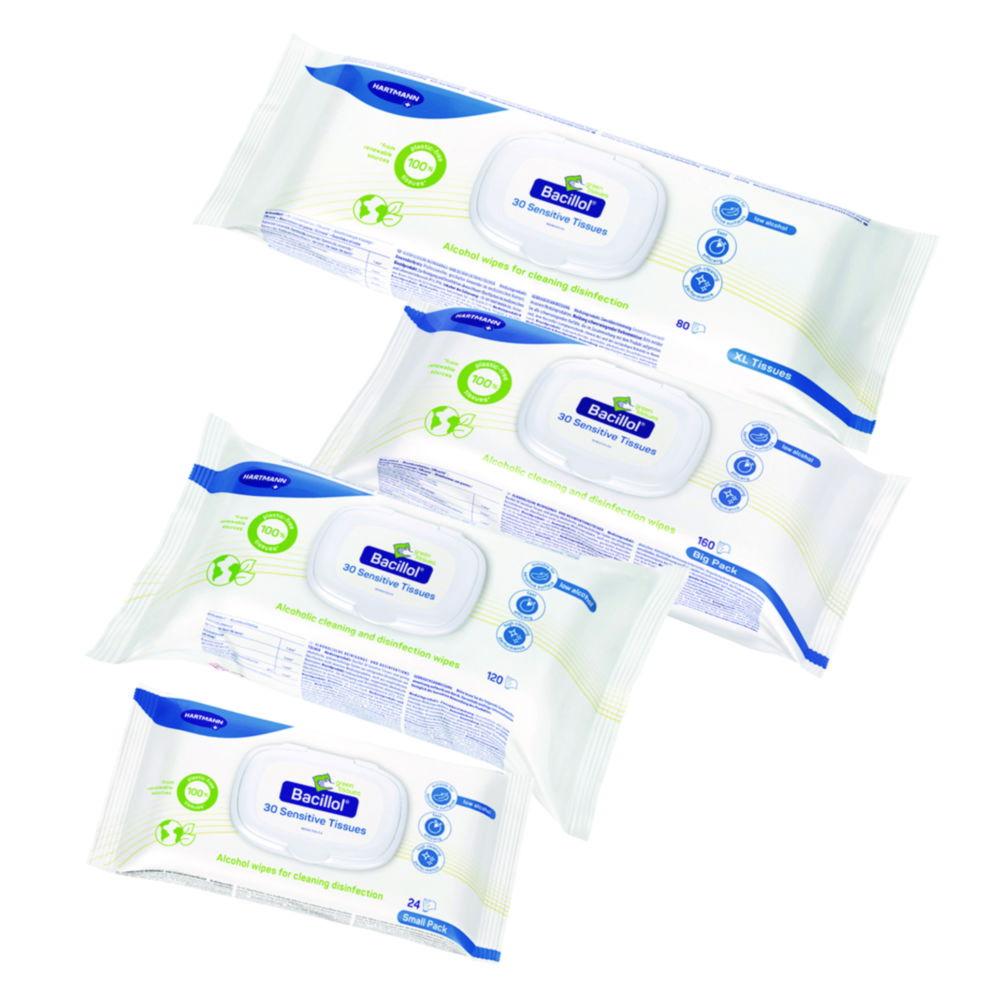 Disinfection tissues Bacillol® 30 Sensitive Green pack of 1x FlowPack á 24 tissues