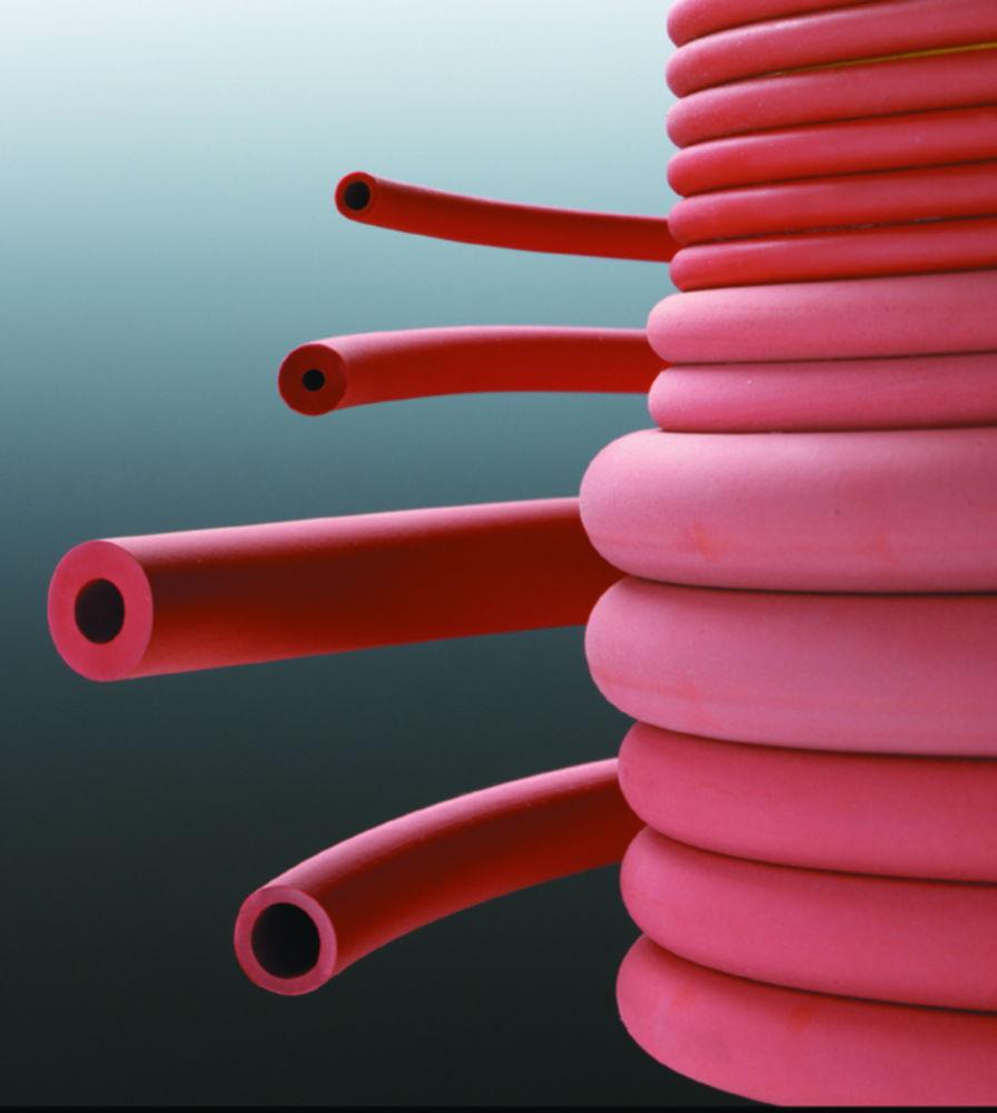Deutsch & Neumann Rubber Tube 25.00 x 4.00 mm Natural Rubber (NR), Red – Sold by the Metre

