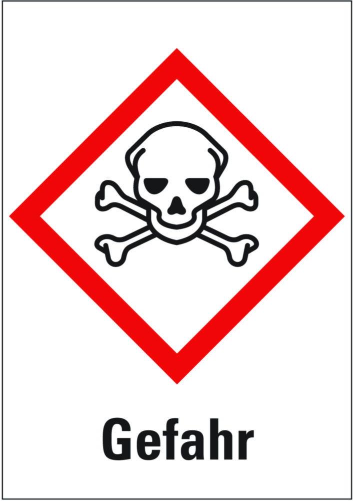 Kroschke Hazardous Material Symbols, Danger Acute Toxicity, 37 × 52 mm, Pack of 6