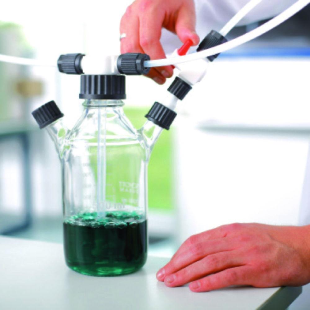 Bohlender Scrubber Bottle Vitrum 500ml GL45, Borosilicate Glass 3.3