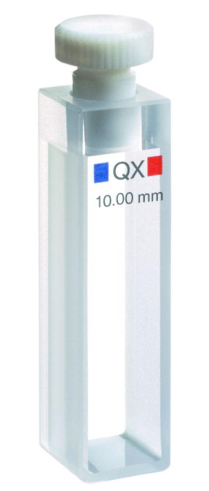 Hellma Macro-cuvette 100-QX, 5mm thickness quartz glass SUPRASIL 300, 1750 µl with cover of PTFE