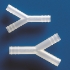Tubing connector, PP "Y" shape, 6-7 mm