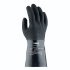 Protective gloves u-chem 3100 black, 30 mm with cuff, size 10 nitrile-rubber, pack of 1 box á 10 pairs