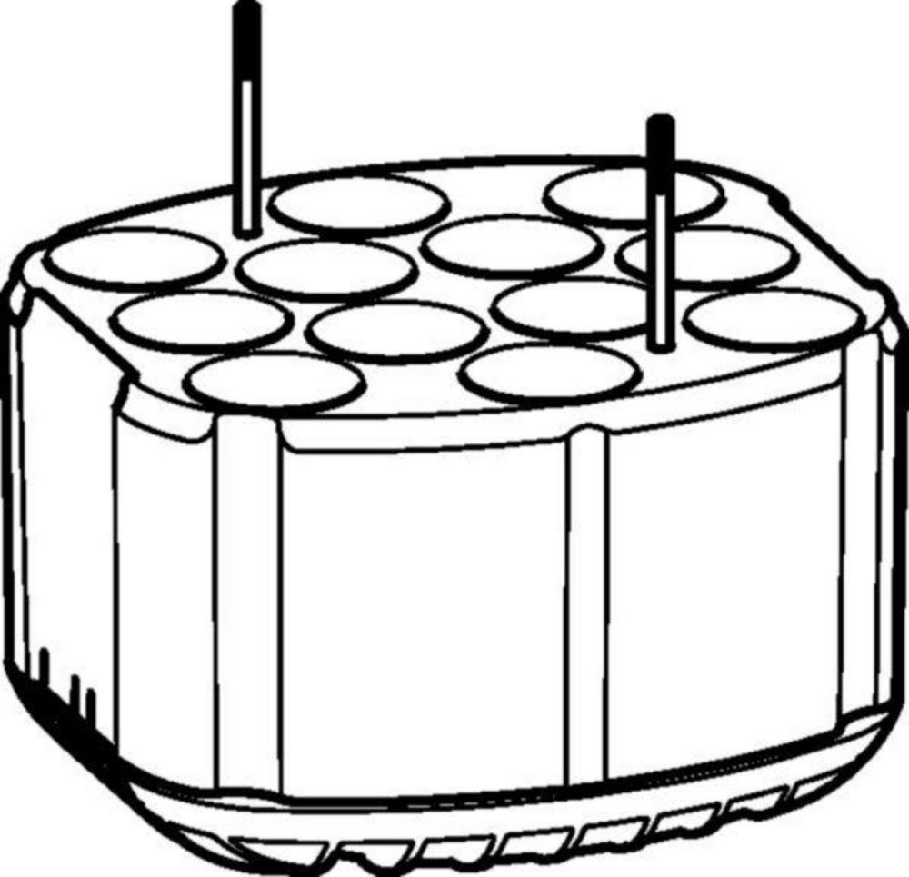Adapter, for 12 vessels 30 mL for rotor S-4xUniversal-Large, set of 2 pieces