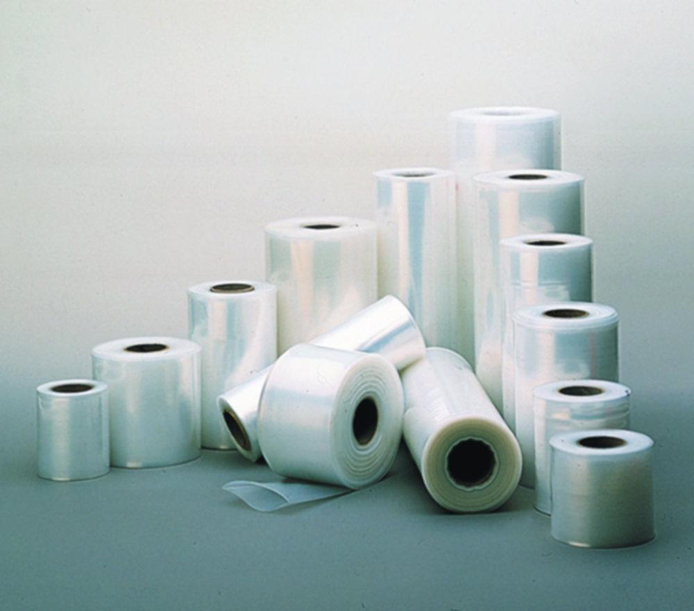 Plastic film 80x0,10 mm tubular, transparent in rolls of 25 m