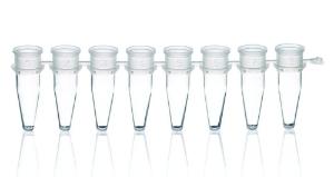 BRAND 8 PCR Tube Strips 0.2 mL Transparent Without Caps (Pack of 125)